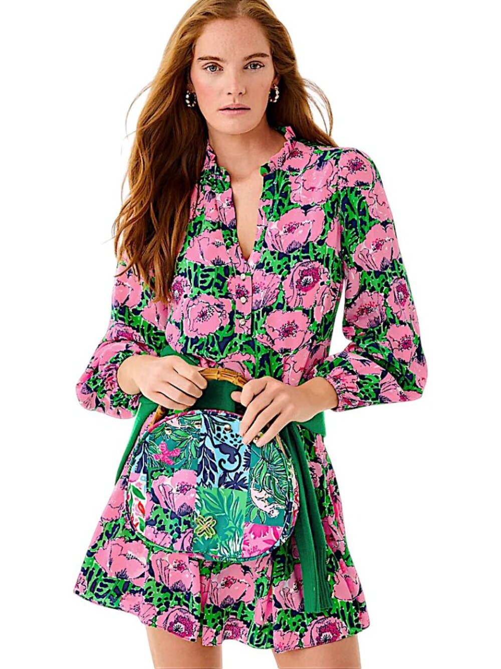 Lilly Pulitzer Evaline Silk Dress in Low Tide Navy/Florrie NWT - Size 12